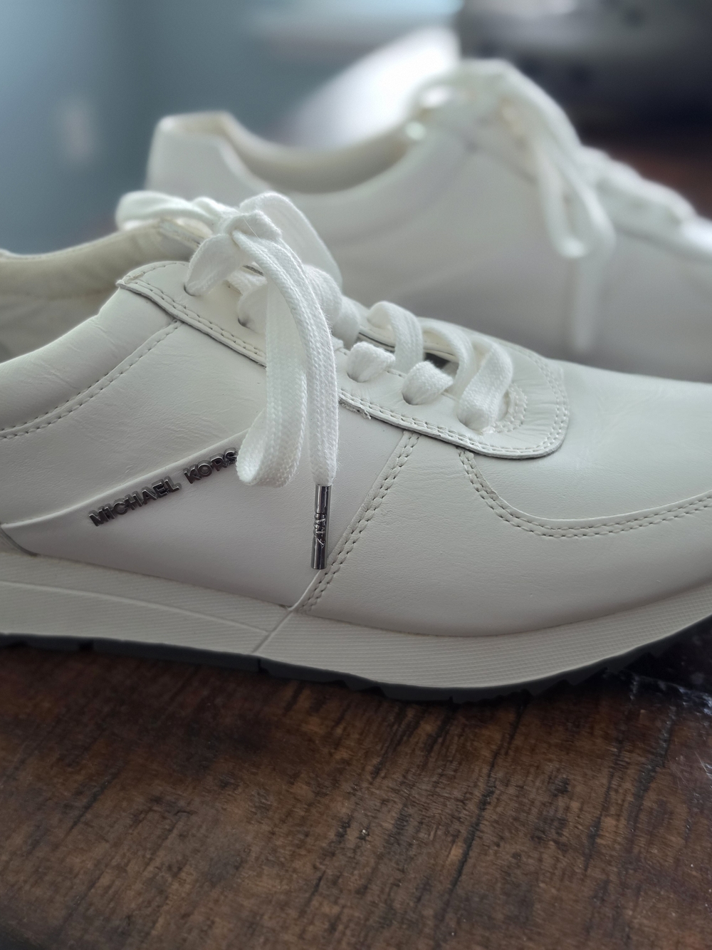 Michael Kors Allie Trainer White Leather Sneakers US 9M
